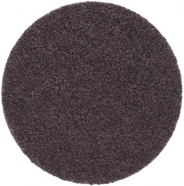 Norton - 2" Diam, 50 Grit Aluminum Oxide Adhesive PSA Disc - Coarse Grade, Brown, X Weighted Backing, Flexible - Apex Tool & Supply