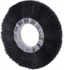 Weiler - 6" OD, 2" Arbor Hole, Nylon Wheel Brush - 3/4" Face Width, 1-1/2" Trim Length, 0.016" Filament Diam, 6,000 RPM - Apex Tool & Supply