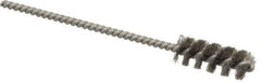 Weiler - 3/8" Diam Helical Stainless Steel Tube Brush - 0.004" Filament Diam, 1" Brush Length, 3-1/2" OAL, 1/8" Diam Stainless Steel Shank - Apex Tool & Supply