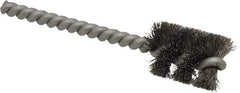 Weiler - 3/4" Diam Helical Stainless Steel Tube Brush - 0.006" Filament Diam, 1" Brush Length, 3-1/2" OAL, 7/32" Diam Stainless Steel Shank - Apex Tool & Supply