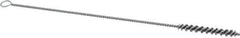 Weiler - 1-1/2" Long x 3/16" Diam Steel Hand Tube Brush - Single Spiral, 7" OAL, 0.005" Wire Diam, 3/32" Shank Diam - Apex Tool & Supply