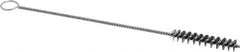 Weiler - 2" Long x 3/8" Diam Steel Hand Tube Brush - Single Spiral, 8" OAL, 0.006" Wire Diam, 1/8" Shank Diam - Apex Tool & Supply