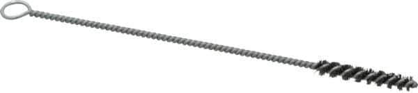 Weiler - 1-1/2" Long x 1/4" Diam Steel Hand Tube Brush - Single Spiral, 7" OAL, 0.006" Wire Diam, 3/32" Shank Diam - Apex Tool & Supply