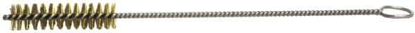 Weiler - 2" Long x 1/2" Diam Steel Hand Tube Brush - Single Spiral, 8" OAL, 0.008" Wire Diam, 1/8" Shank Diam - Apex Tool & Supply