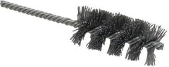 Weiler - 1-1/4" Diam Helical Nylon Tube Brush - Single Spiral, 0.022" Filament Diam, 2-1/2" Brush Length, 5-1/2" OAL, 1/4" Diam Shank - Apex Tool & Supply