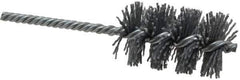 Weiler - 1-1/2" Diam Helical Nylon Tube Brush - Single Spiral, 0.04" Filament Diam, 2-1/2" Brush Length, 5-1/2" OAL, 1/4" Diam Shank - Apex Tool & Supply