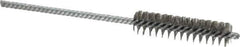 Weiler - 3/8" Diam Helical Steel Tube Brush - Double Spiral, 0.003" Filament Diam, 2" Brush Length, 4" OAL, 1/8" Diam Shank - Apex Tool & Supply