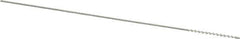 Weiler - 0.075" Diam Helical Nylon Tube Brush - 0.012" Filament Diam, 3/4" Brush Length, 4" OAL, 0.033" Diam Shank - Apex Tool & Supply