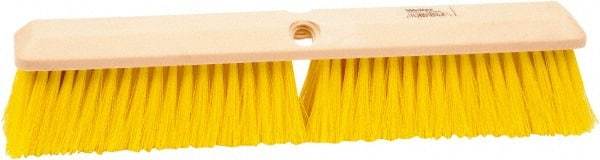 Weiler - 18" General Purpose Polypropylene Push Broom - 3" Bristle Length, Foam Block, Threaded Handle Connection, Handle Sold Separately - Apex Tool & Supply