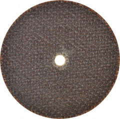 Norton - 3" 60 Grit Aluminum Oxide Cutoff Wheel - 0.06" Thick, 1/4" Arbor, 25,465 Max RPM, Use with Die Grinders - Apex Tool & Supply