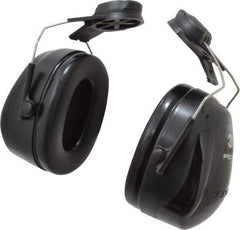 3M - Hard Hat Cap Mounted Black PVC Cushion Earmuffs - 25 NRR Rating - Apex Tool & Supply