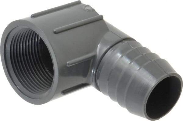 Value Collection - 1-1/4" Barb, 1-1/4 FIPT, Multiple Barbed Tube Elbow - PVC, Female - Apex Tool & Supply