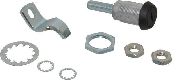 Made in USA - 3.02" Long x 1-1/16" Wide x 1-1/16" High, Slotted Recess Style Latch - Die Cast Zinc, with Black Powder Coat Finish - Apex Tool & Supply