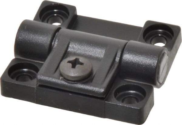 Value Collection - 1-45/64" Long x 1-29/64" Wide x 1-3/32" Thick, Adjustable Friction Hinge - Black Acetal Leaves with Polycarbonate Pin & 303 Stainless Steel Nut & Screw, Black Finish - Apex Tool & Supply