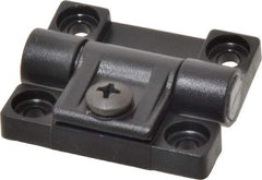 Value Collection - 1-45/64" Long x 1-29/64" Wide x 1-3/32" Thick, Adjustable Friction Hinge - Black Acetal Leaves with Polycarbonate Pin & 303 Stainless Steel Nut & Screw, Black Finish - Apex Tool & Supply