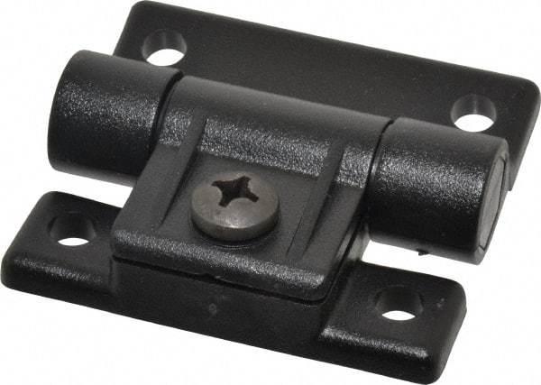 Value Collection - 2-1/2" Long x 2-17/64" Wide x 49/64" Thick, Adjustable Friction Hinge - Black Acetal Leaves with Polycarbonate Pin & 303 Stainless Steel Nut & Screw, Black Finish - Apex Tool & Supply