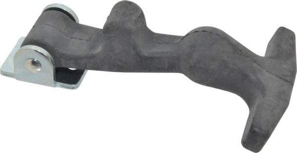 Value Collection - 5-7/8" Long x 3-1/8" Wide x 1-1/4" High, Draw Latch - EPDM Rubber Handle, 1010 Steel Keeper & Bracket, Aluminum Rivet, with Black Finish - Apex Tool & Supply