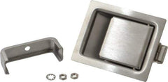Made in USA - 3.31" Long x 2.68" Wide x 1.430" High, Paddle Latch - Stainless Steel, with Brushed Finish - Apex Tool & Supply