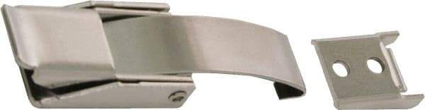 Made in USA - 3.3" Long x 7/8" Wide x 9/16" High, Draw Latch - Stainless Steel, with Passivate Finish - Apex Tool & Supply