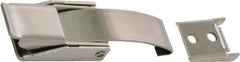 Made in USA - 3.3" Long x 7/8" Wide x 9/16" High, Draw Latch - Stainless Steel, with Passivate Finish - Apex Tool & Supply