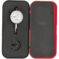 SPI - 1/4" Range, 0-50-0 Dial Reading, 0.001" Graduation Dial Drop Indicator - 1-1/2" Dial, 0.1" Range per Revolution, Revolution Counter, Includes NPL Traceability Certification - Apex Tool & Supply
