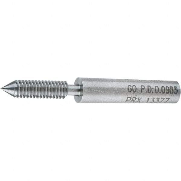 SPI - #4-48, Class 2B, 3B, Single End Plug Thread Go Gage - Steel, Size 00 Handle Not Included - Apex Tool & Supply