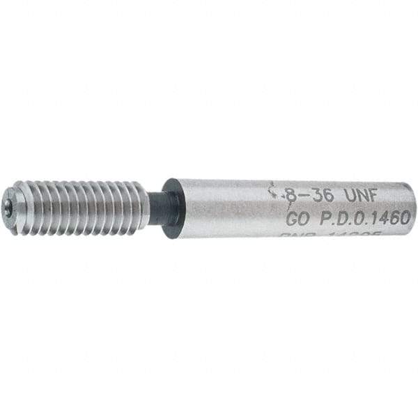 SPI - #8-36, Class 2B, 3B, Single End Plug Thread Go Gage - Steel, Size 0 Handle Not Included - Apex Tool & Supply