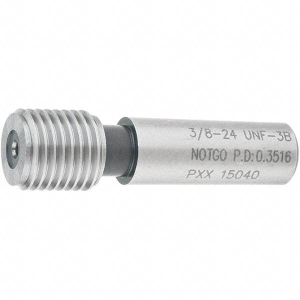 SPI - 3/8-24, Class 3B, Single End Plug Thread No Go Gage - Steel, Size 2 Handle Not Included - Apex Tool & Supply