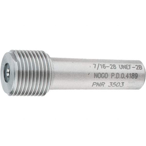 SPI - 7/16-28, Class 2B, Single End Plug Thread No Go Gage - Steel, Size 2 Handle Not Included - Apex Tool & Supply