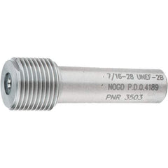 SPI - 7/16-28, Class 2B, Single End Plug Thread No Go Gage - Steel, Size 2 Handle Not Included - Apex Tool & Supply