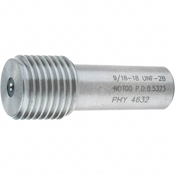 SPI - 9/16-18, Class 2B, Single End Plug Thread No Go Gage - Steel, Size 3 Handle Not Included - Apex Tool & Supply