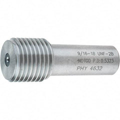 SPI - 9/16-18, Class 2B, Single End Plug Thread No Go Gage - Steel, Size 3 Handle Not Included - Apex Tool & Supply