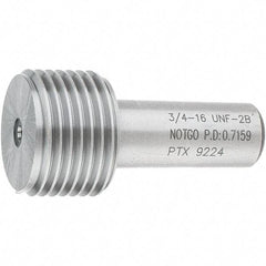 SPI - 3/4-16, Class 2B, Single End Plug Thread No Go Gage - Steel, Size 3 Handle Not Included - Apex Tool & Supply