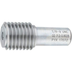 SPI - 7/8-9, Class 2B, 3B, Single End Plug Thread Go Gage - Steel, Size 4 Handle Not Included - Apex Tool & Supply