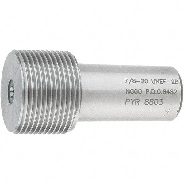 SPI - 7/8-20, Class 2B, Single End Plug Thread No Go Gage - Steel, Size 4 Handle Not Included - Apex Tool & Supply