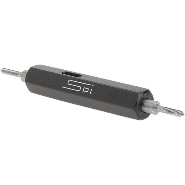 SPI - #0-80, Class 3B, Double End Plug Thread Go/No Go Gage - Steel, Size 000 Handle Included - Apex Tool & Supply