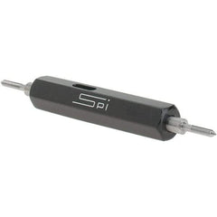 SPI - #0-80, Class 3B, Double End Plug Thread Go/No Go Gage - Steel, Size 000 Handle Included - Apex Tool & Supply
