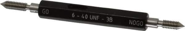 SPI - #6-40, Class 3B, Double End Plug Thread Go/No Go Gage - Steel, Size 00 Handle Included - Apex Tool & Supply