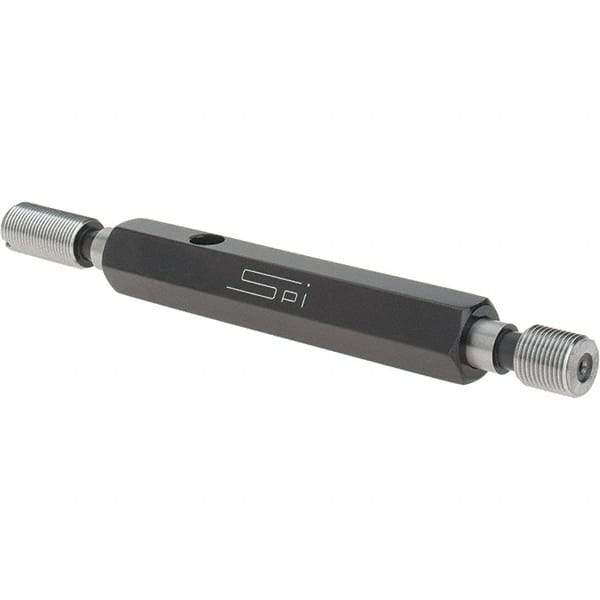 SPI - 3/8-32, Class 2B, Double End Plug Thread Go/No Go Gage - Steel, Size 2 Handle Included - Apex Tool & Supply