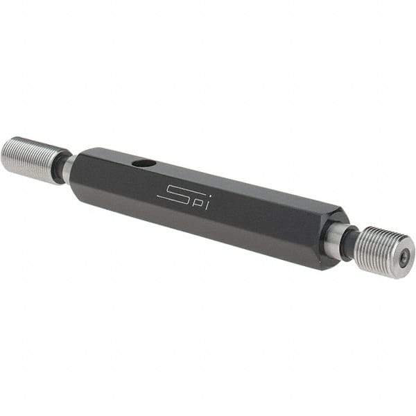 SPI - 3/8-32, Class 3B, Double End Plug Thread Go/No Go Gage - Steel, Size 2 Handle Included - Apex Tool & Supply