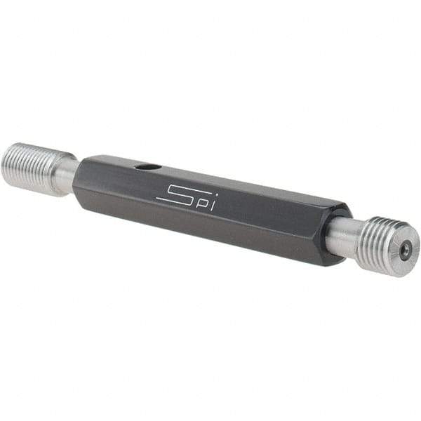 SPI - 7/16-20, Class 2B, Double End Plug Thread Go/No Go Gage - Steel, Size 2 Handle Included - Apex Tool & Supply