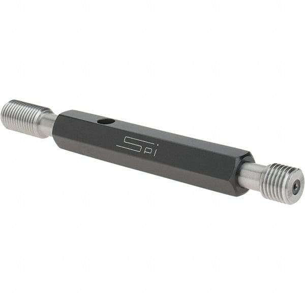 SPI - 7/16-20, Class 3B, Double End Plug Thread Go/No Go Gage - Steel, Size 2 Handle Included - Apex Tool & Supply