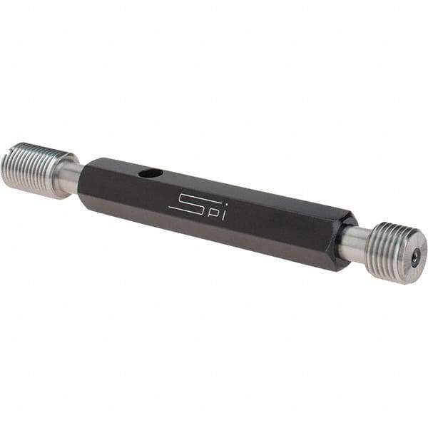 SPI - 1/2-20, Class 3B, Double End Plug Thread Go/No Go Gage - Steel, Size 2 Handle Included - Apex Tool & Supply