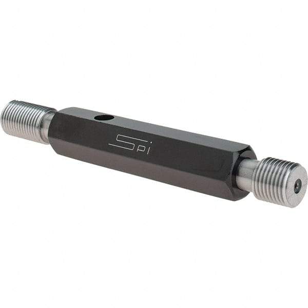 SPI - 9/16-18, Class 2B, Double End Plug Thread Go/No Go Gage - Steel, Size 3 Handle Included - Apex Tool & Supply