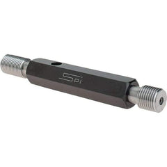 SPI - 9/16-18, Class 2B, Double End Plug Thread Go/No Go Gage - Steel, Size 3 Handle Included - Apex Tool & Supply
