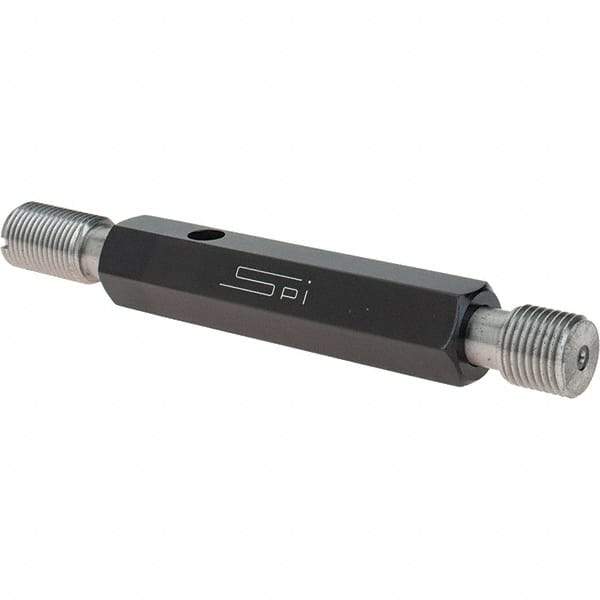 SPI - 9/16-18, Class 3B, Double End Plug Thread Go/No Go Gage - Steel, Size 3 Handle Included - Apex Tool & Supply
