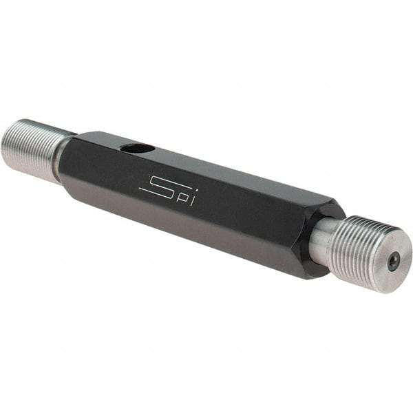 SPI - 9/16-24, Class 2B, Double End Plug Thread Go/No Go Gage - Steel, Size 3 Handle Included - Apex Tool & Supply