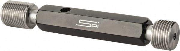 SPI - 3/4-16, Class 3B, Double End Plug Thread Go/No Go Gage - Steel, Size 3 Handle Included - Apex Tool & Supply