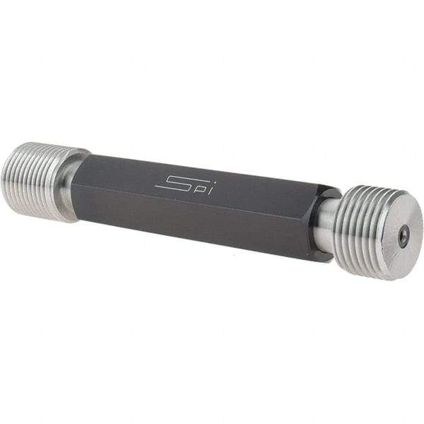 SPI - 1-12, Class 3B, Double End Plug Thread Go/No Go Gage - Steel, Size 4 Handle Included - Apex Tool & Supply