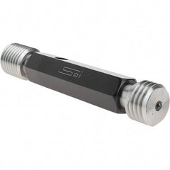 SPI - 1-8, Class 3B, Double End Plug Thread Go/No Go Gage - Steel, Size 4 Handle Included - Apex Tool & Supply